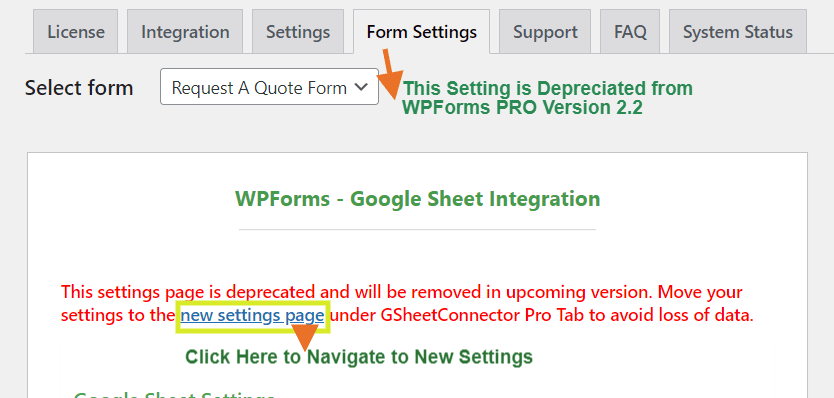 WPForms Google Sheet Settings Working with WPForms GSheetConnector PRO