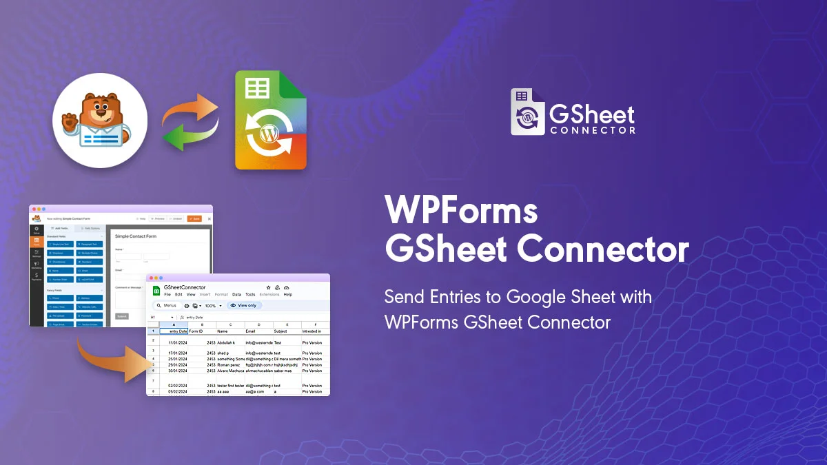 wpforms to google sheets data sync example