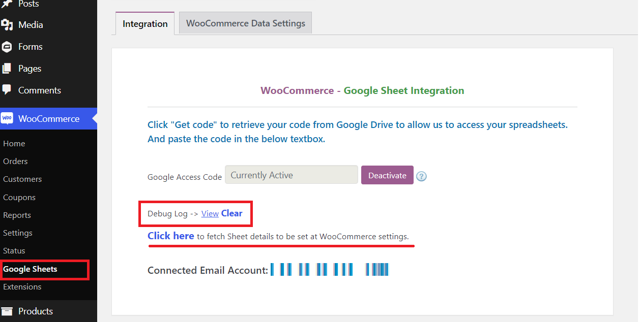 WooCommerce Active Auth min How to Connect Google Sheets with WooCommerce