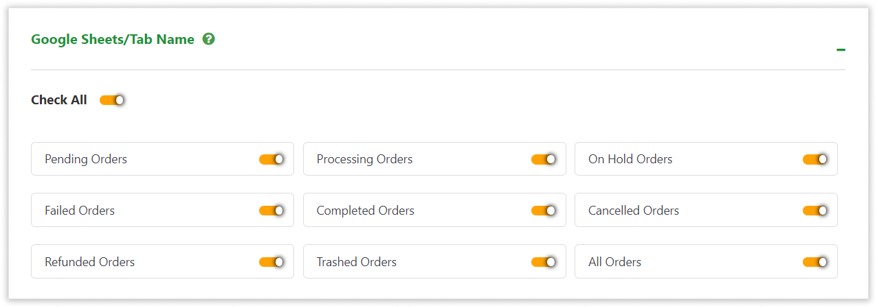 WooCommerce GSheetConnector - Google Sheet Tab