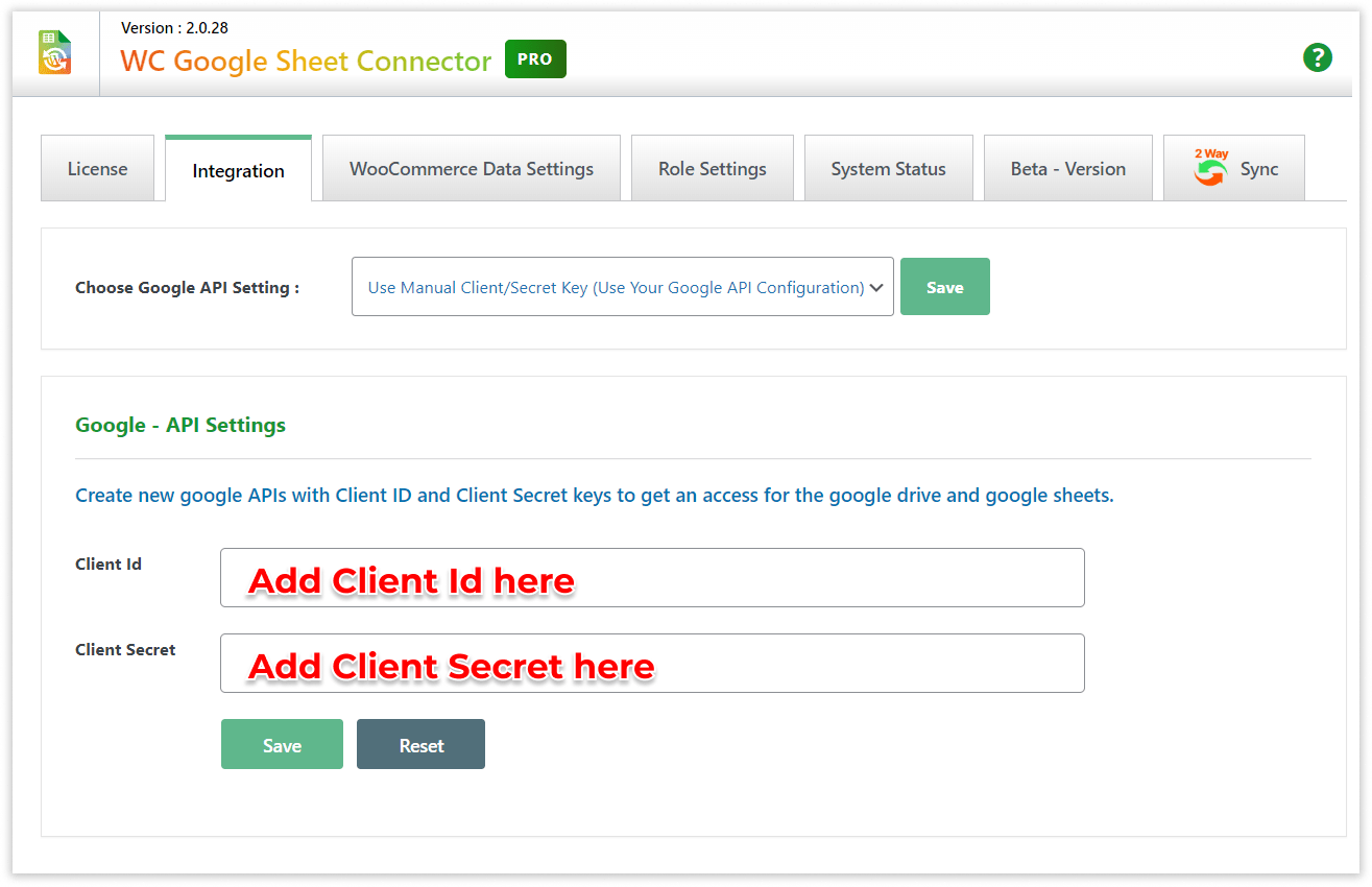 WooCommerce GSheetConnector - Manual Integration