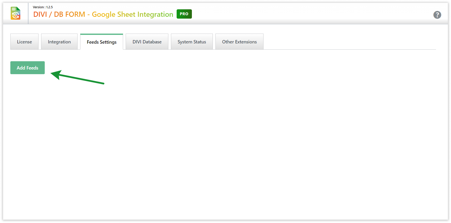 Divi GSheetConnector - Add New Feed
