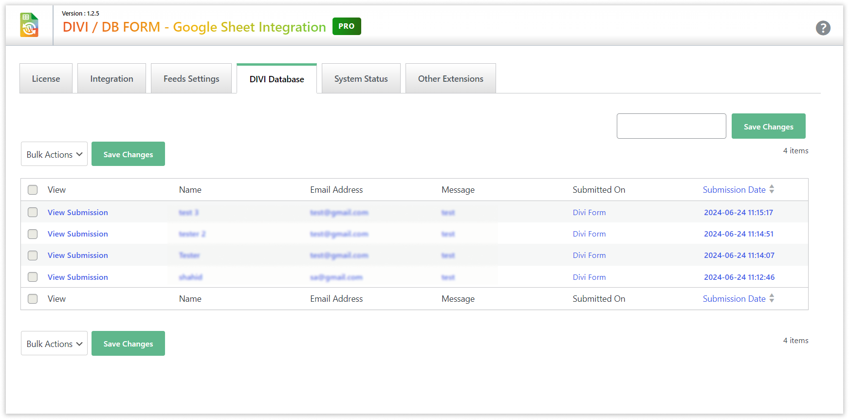 Divi GSheetConnector - Divi Database