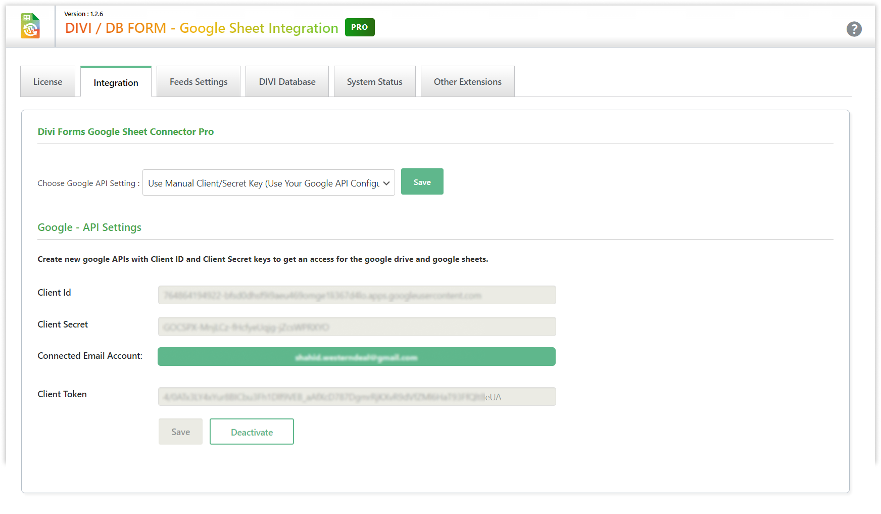 Divi GSheetConnector - Manual Integration Completed