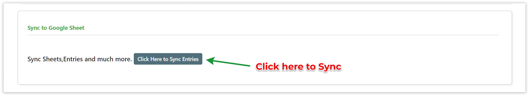 Divi GSheetConnector - Sync Setting