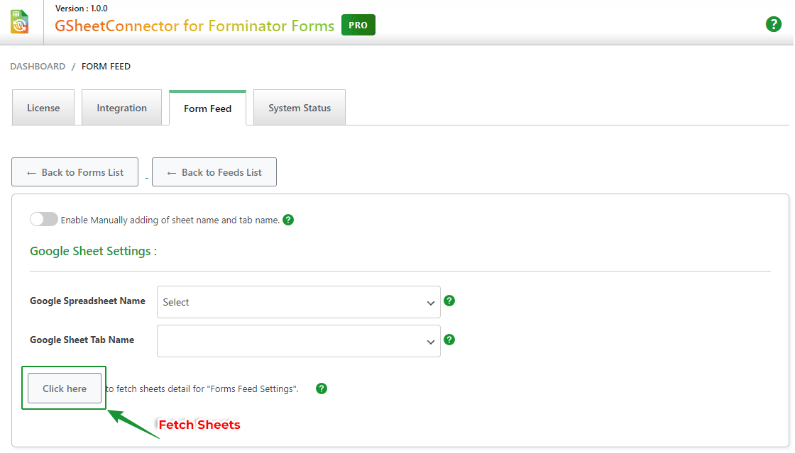 CF7 GSheetConnector - Fetch Google Sheets