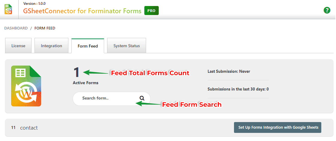 Forms Status