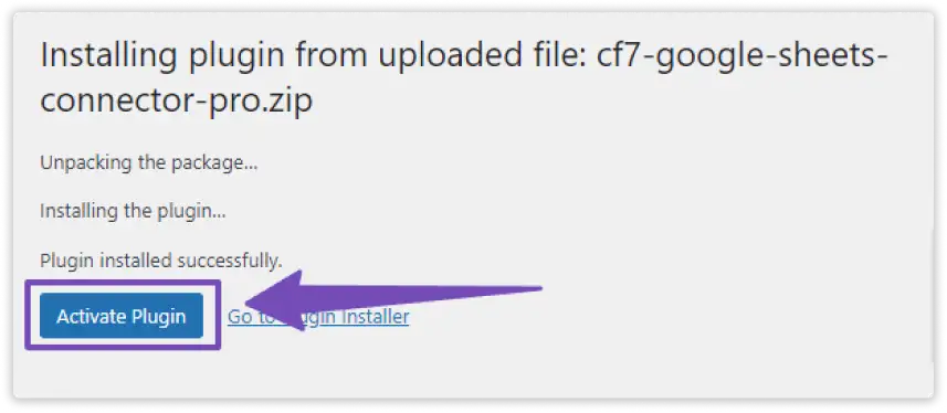 CF7 GoogleSheet Connector