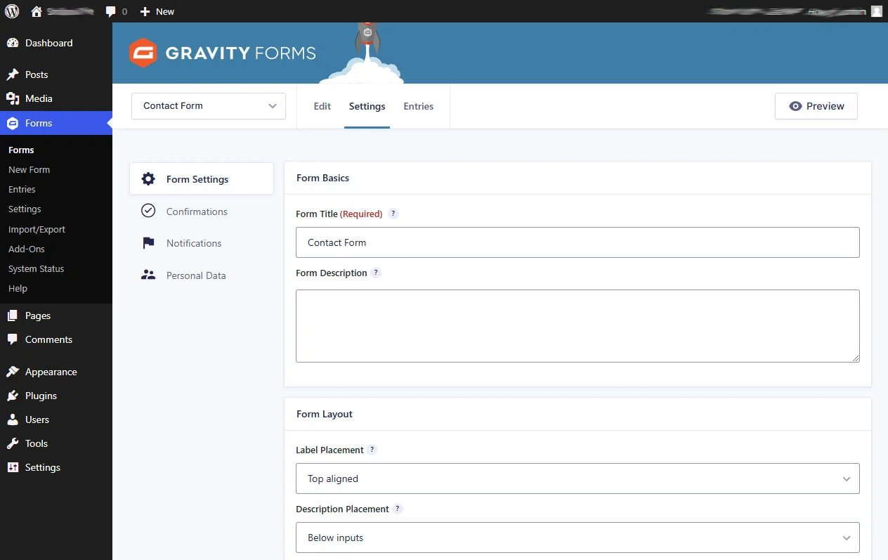WP Gravity Forms