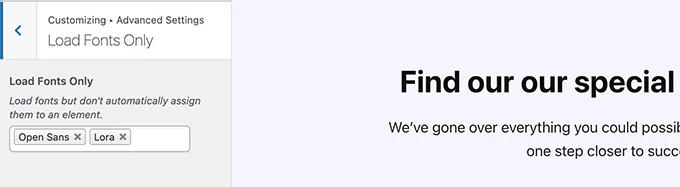 Select font