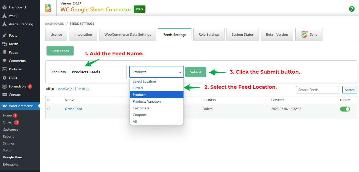 WooCommerce GSheetConnector Add Product Feed
