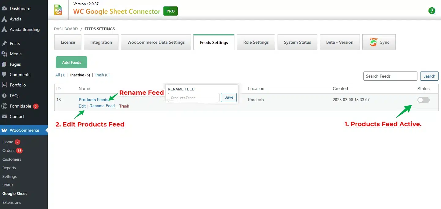 WooCommerce GSheetConnector Product Feed