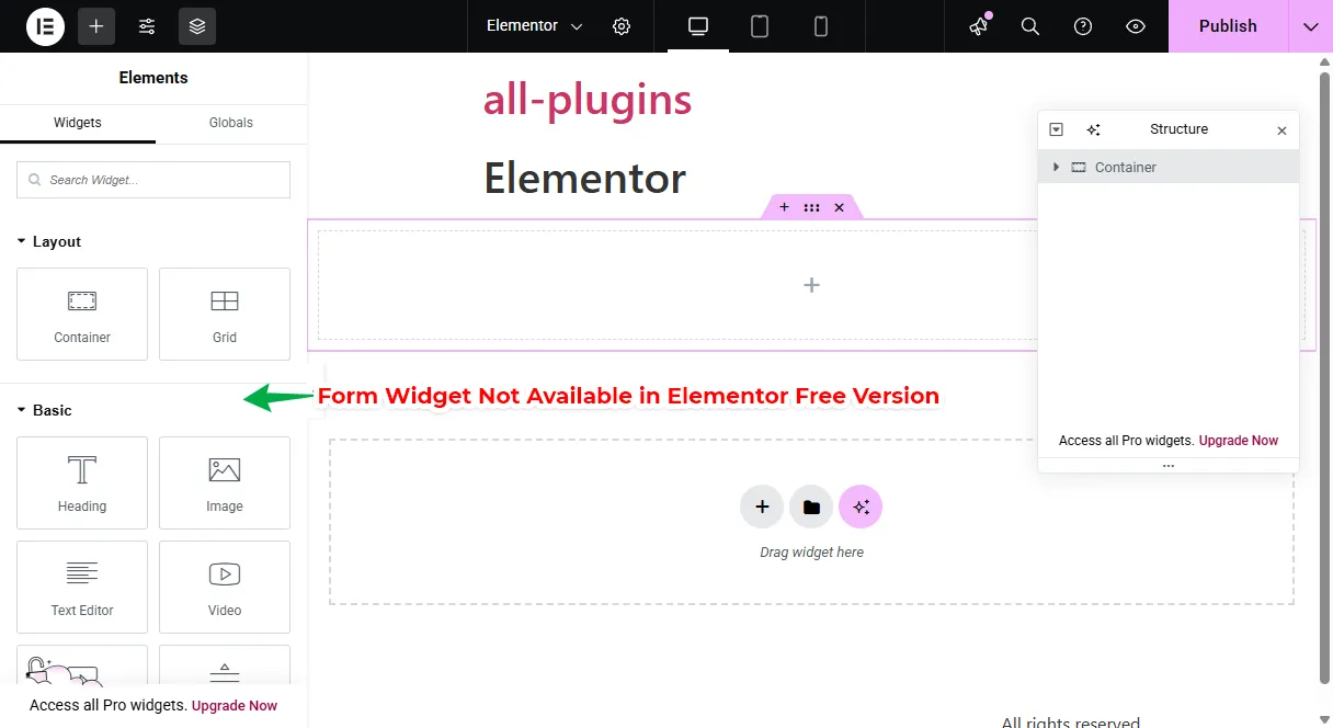 Elementor Free Version