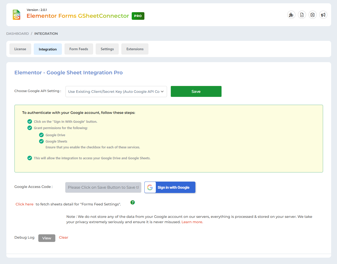 Elementor Forms Google Sheet Connector