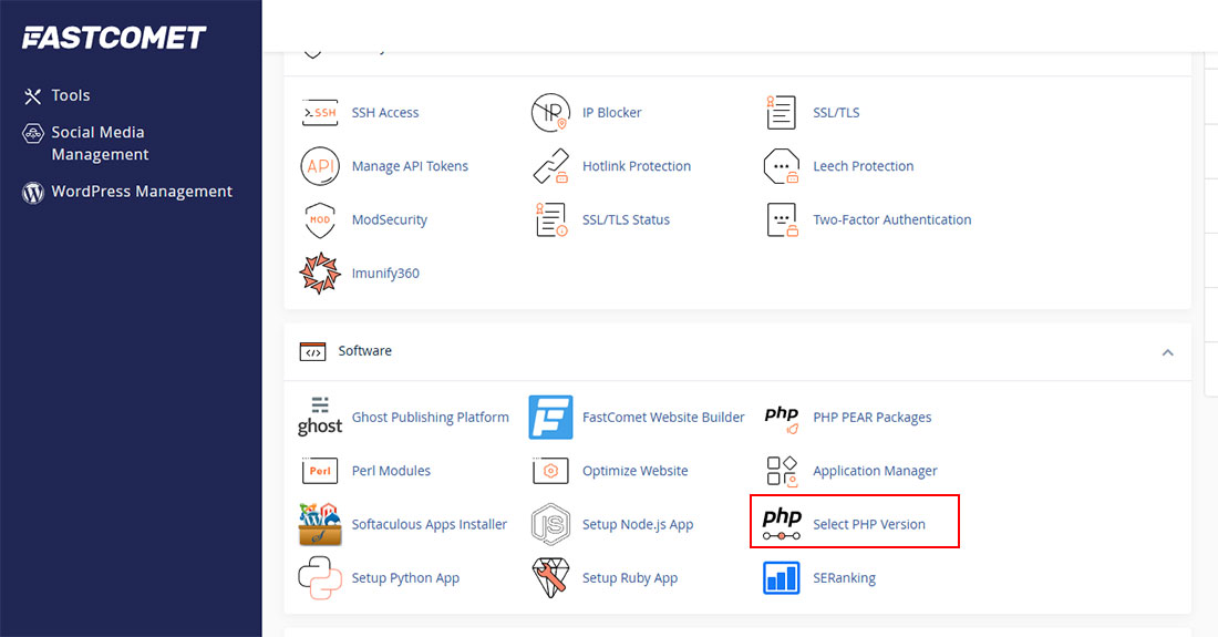 Check PHP version compatibility in hPanel