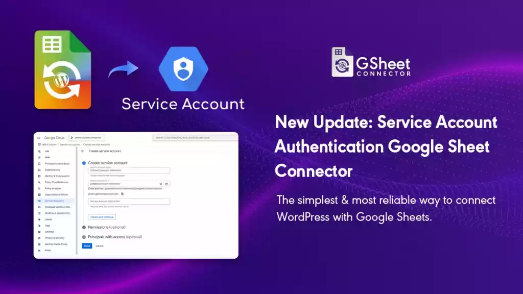 New Update : Service Account Autentication Google Sheet Connector