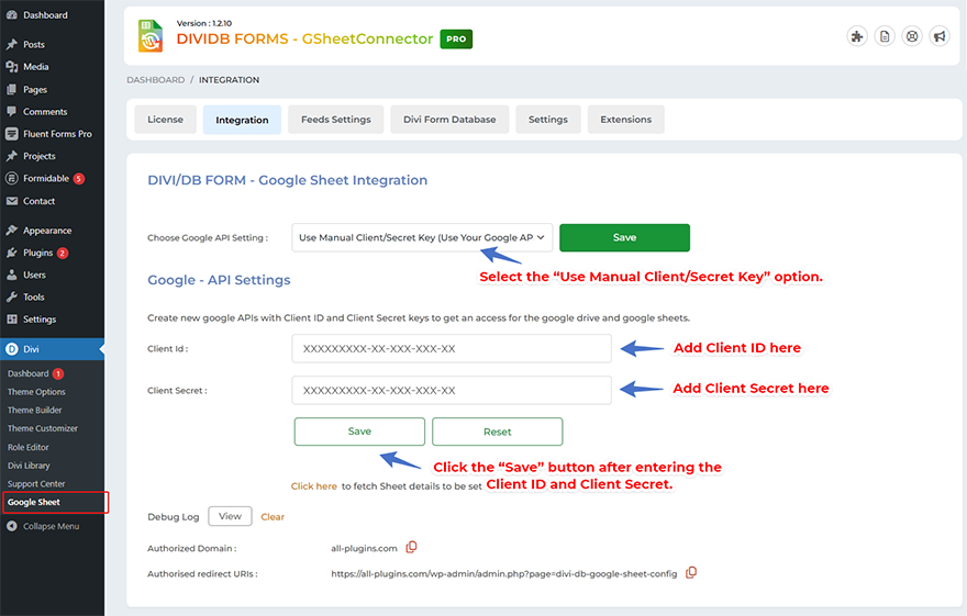 Integration With Google (Manual Method)