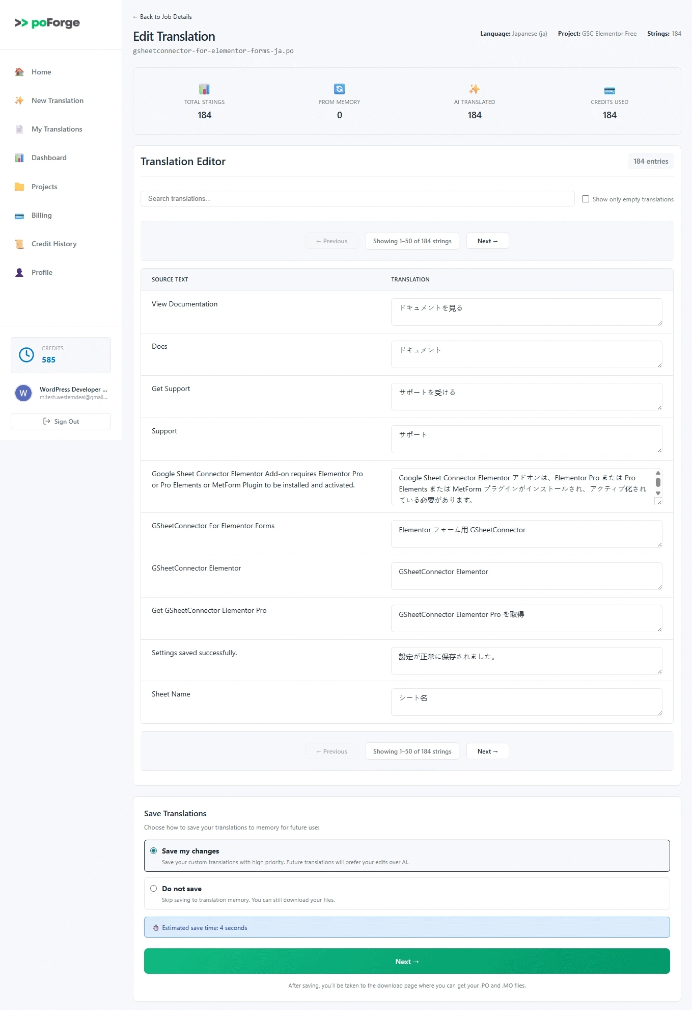 POForge WordPress translation workflow for developers and translators