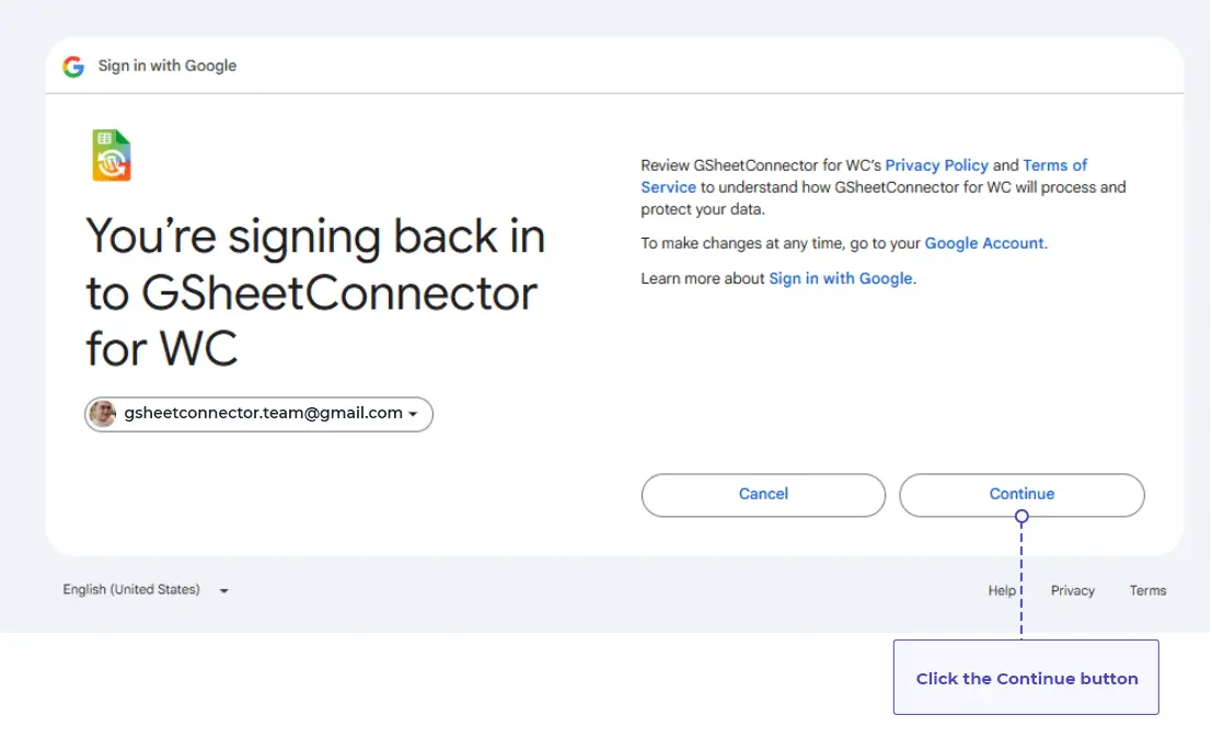 Gmail Login and OAuth Screen 2