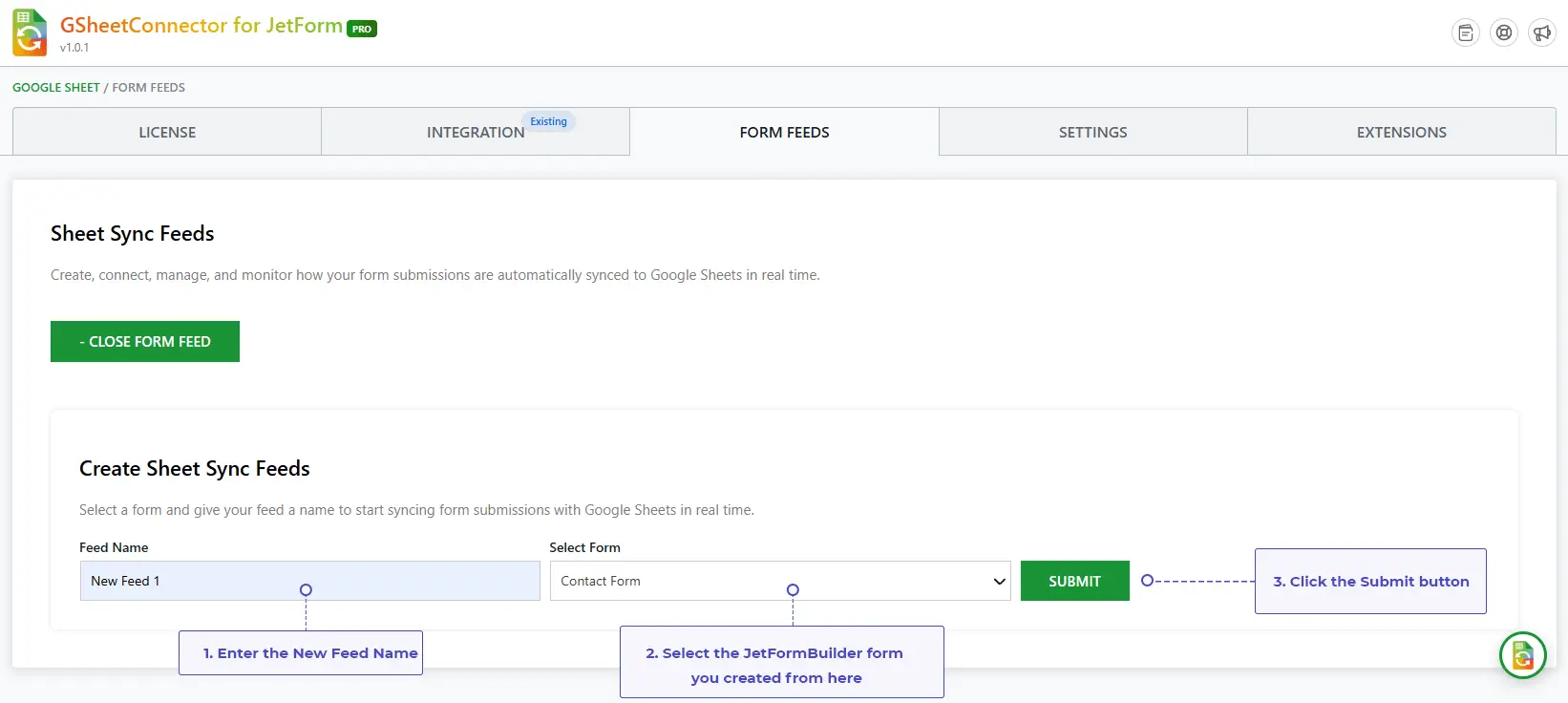 Add New Feed Form