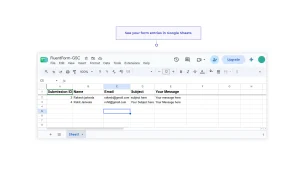 Fluent Forms submissions synced to Google Sheets