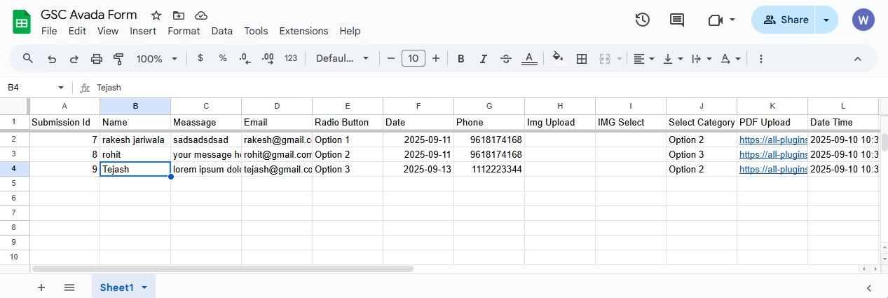 Service Account Setting Pro Version – Google Sheet Connector Google Sheet Connector Elementor Form - Google Sheet feed Entry
