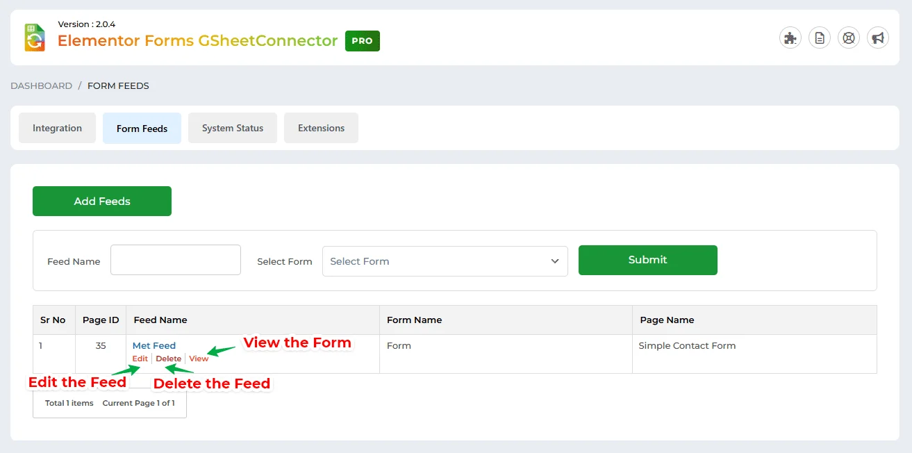 MetForm Settings PRO Version Fetch Sheets