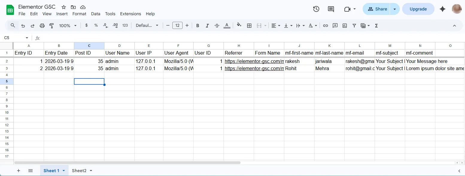 MetForm Settings PRO Version Fetch Sheets