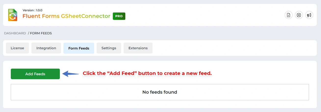 Forminator Google Sheets Integration feed settings