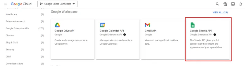 API-Enable-Google-Sheets API Enable Google Sheet