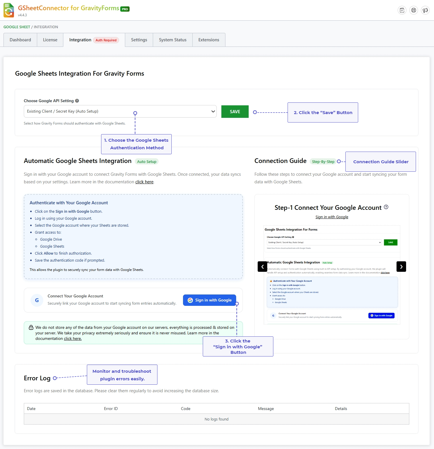 Gravity Forms Google Sheet Integration - Existing Method
