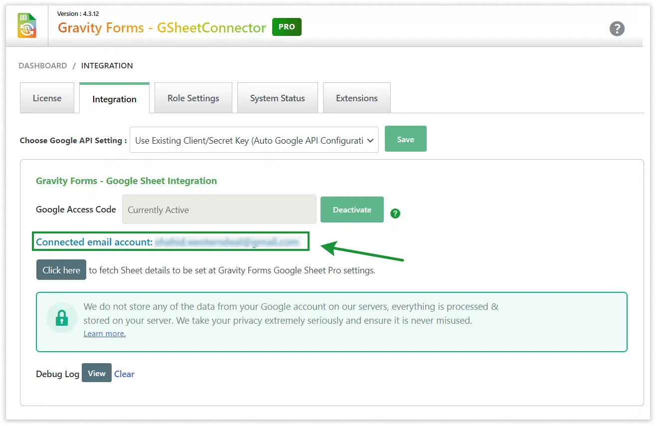 Gravity Forms Google Sheet Integration