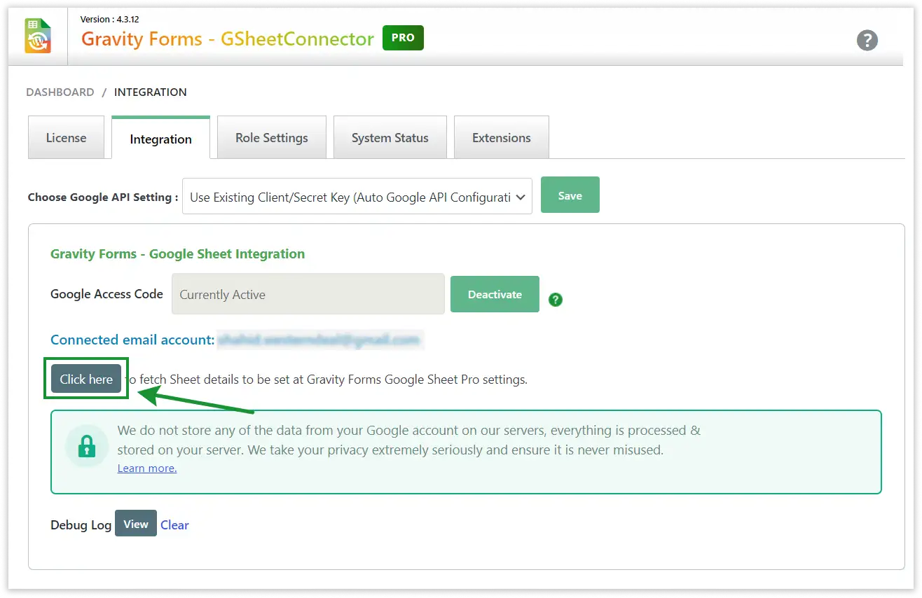 Gravity Forms Google Sheet Integration