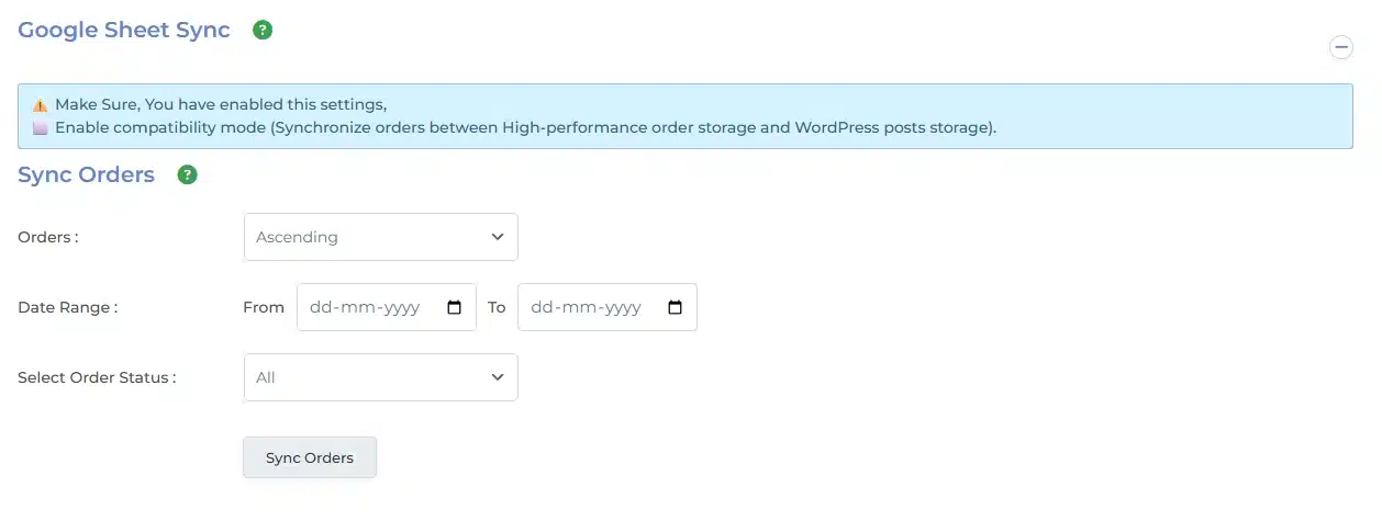 Perform Initial Sync
